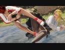 【DOA6 ryona】エレナにミラがマウント技(お嬢様の休日コス)