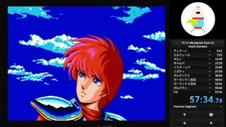 【Ys RTA】ワンダラーズフロムイース【57:34】