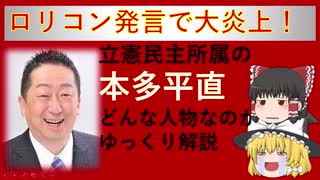 【ゆっくり解説】ロリコン発言で大炎上した、本多平直について