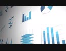 4k-3d-angle-business-blue-graph-and-stats-infographics-set　白藤ゆりえ