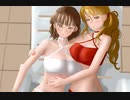 水着のローマとリットリオ　厚塗り イラストメイキング