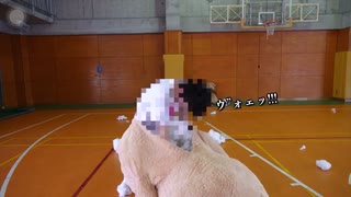 ぬいぐるみの中に入って走る映像がツボすぎるwww