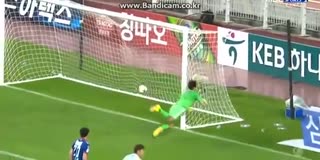 韓国サッカーリグのスーパーオウンゴール