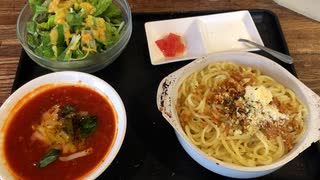 江東区門前仲町 つけナポリタン大盛り1050円(マリナーラ)Soup napolitan