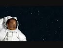 宇宙空間でインタビューを受ける先輩