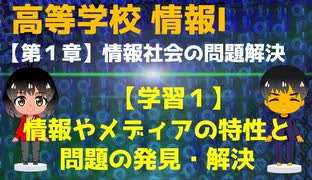 【高校 情報Ⅰ】学習１ 情報やメディアの特性と問題の発見・解決　第１章　情報社会の問題解決　文部科学省提供 教員研修用教材完全準拠　新学習指導要領