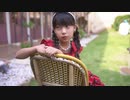 赤いミニドレスでスタジオ撮影　ひよりん 小学5年生