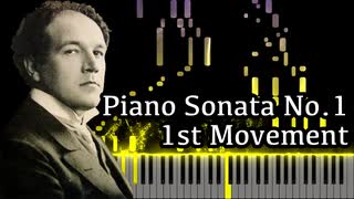 【メトネル】ピアノソナタ第1番第1楽章 - Op.5【Synthesia/Piano Sonata No.1 1st Mov./Medtner/ピアノ】