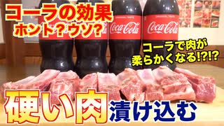 【検証】硬い肉はコーラで柔らかくなるのか？？