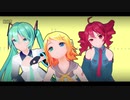 【ミク・テト・リン】で脱法ロック【UTAUカバー/MMD】