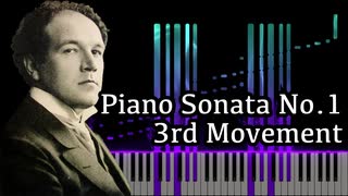 【メトネル】ピアノソナタ第1番第3楽章 - Op.5【Synthesia/Piano Sonata No.1 3rd Mov./Medtner/ピアノ】