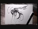 蜂 - その3 - 【ボールペン画メイキング】- Ballpoint pen drawing -