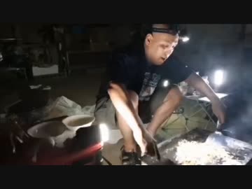 おったん 29日の日に炭で肉と焼き鳥を食べる 後編