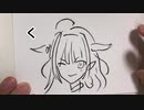 ひらがな18文字で桐生ココを描いてみた