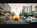 中国 7月2日 広東省東莞市で走行中のEV車が突然爆発...車載カメラ