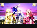 MMD【210706】【虎視眈々】Tda式 鏡音リン 弱音ハク 重音テト kimono style【ray】【sdPBR】