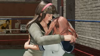 【DOA6 ryona】制服ヒトミ に ほのか がベアハッグ
