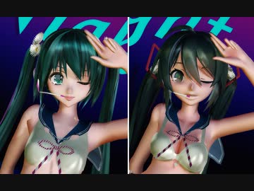 【MMD】めんぼう式ミクさんとsour式ミクさんで
