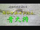 野生の生き物たち　雨の中水田を渡る　青大将