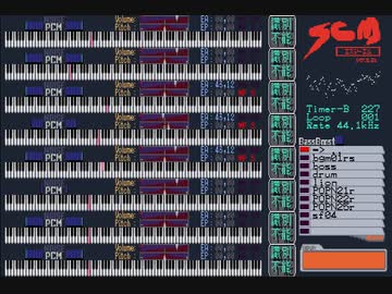 X68K 骸牙 44.1kHz再生テスト