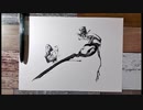 カエル - その3 - 【ボールペン画メイキング】- Ballpoint pen drawing -
