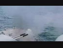 76mm連装速射砲を撃つルーマニア海軍フリゲート艦