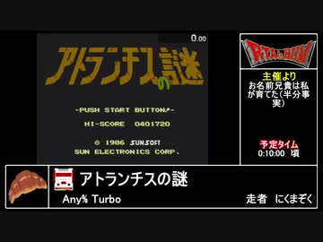 RTAinbiim summer2021：アトランチスの謎