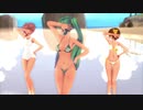 【MikuMikuDance】水着三昧どうでしょう？『テオ』～大人ミク・テト・リン～