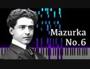 【ポンセ】マズルカ第6番【Synthesia/Mazurka/Ponce/ピアノ】