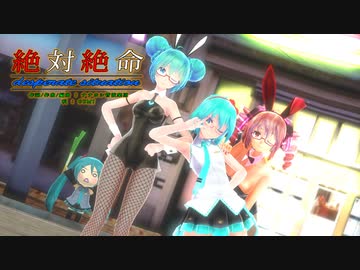 【MMD】【初音ミク/重音テト】絶対絶命[Tda式初音ミク ショート髪デフォ服/BiCute Bunnies Miku/小悪魔バニー テト]
