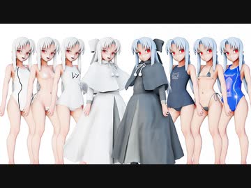 【MMD月姫】レンと白レンでねこみみスイッチ【モデル配布】