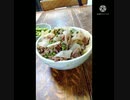 牛丼に青実山椒は今一激しい日差し雲がもくもく牛丼食お違った入道雲