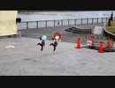 てんどんまんと一緒に踊るRU姉貴