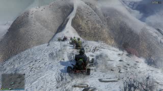 【GTA5】オンラインでフレとカートで雪山を登頂したい ＋ チリアド山ダウンヒル最速伝説