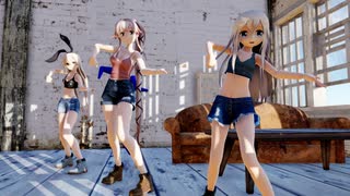 【MMD艦これ】由良さん、島風、ゆーちゃんで、恋愛デコレート