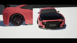 日産GT-R（R35）のアニメを作りました。