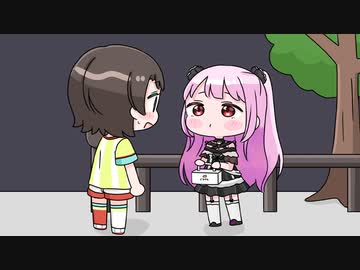 【手描き】深夜にたまたま(？)家の近くにいたるしあからケーキをもらったスバル【大空スバル/潤羽るしあ/ホロライブ切り抜き】