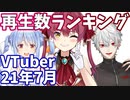 【2021年7月】VTuber月間再生回数ランキング【バーチャルユーチューバー】