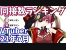 【2021年7月】VTuber生放送・同時接続数ランキング【バーチャルユーチューバー】