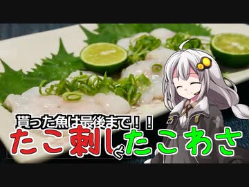 釣れなくても料理！たこ刺し・たこわさび！【VOICEROIDキッチン】