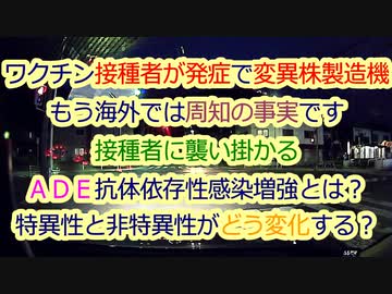 ワクチン接種者が感染源そして変異株製造機...ＡＤＥ発症で体内に起こる変化で何が恐ろしいのか？