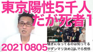 卓球伊藤選手をライトで妨害したのは日テレ／都内陽性5千人だが死者はたったの1名、死亡率が「万が一」に接近中 20210805