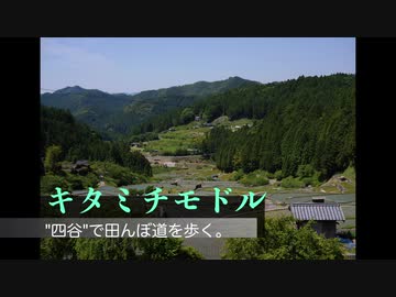 "四谷"で田んぼ道を歩く。