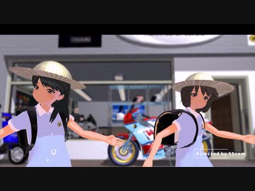 【MMD艦これ】PinkLady「UFO」を元町辺りの怪しいバイク屋の前で踊ります。横浜雙葉小【nanoem】