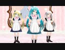 【MMD】(紳士向け) ちびあぴメイド３人で♪Heart Beats♪ [1080P60fps]