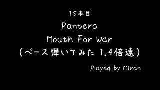 【弾いてみた】Pantera/Mouth For War(1.4倍速)【ベース Bass Cover】