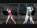 【MMD】夜と亜鉛【重音テト　初音ミク】