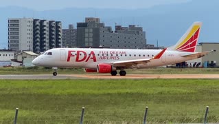 JA12FJ FDA12号機 174便/2704便 札幌丘珠空港 タキシング〜離陸シーン