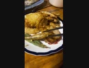 野菜とキビナゴの天ぷら　食べる_(:3 」∠)_