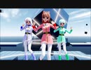 【MMD】らぶ式Saya・Yuki・Mint　連邦軍っぽい制服Test☆彡